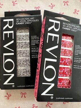 Revlon 3D Jewel Nail Appliqués - Pink & White